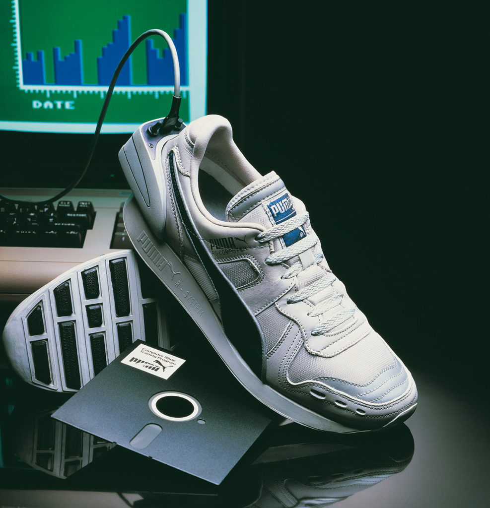 Advertising photograph for the Puma RS Computer, 1986  © Puma