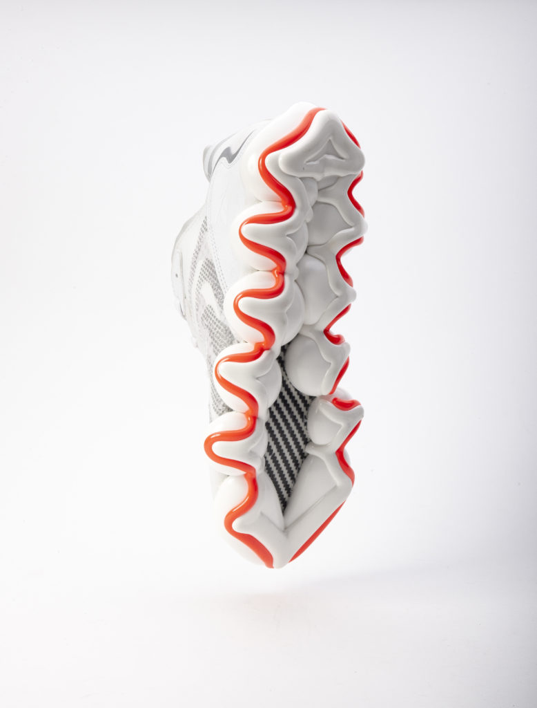  Reebok, Liquid Zig, 2020  3D printing technique developed in collaboration with BASF © Reebok