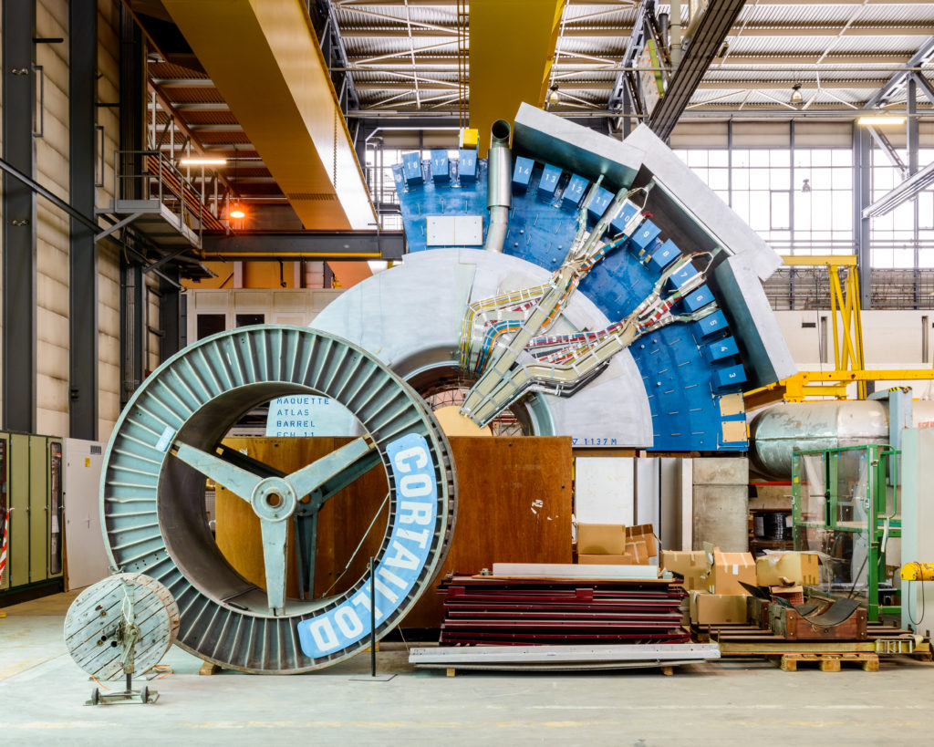 Wooden mock-up of the ATLAS detector, CERN, Switzerland, 2013
