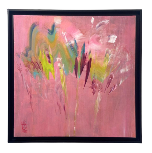 Eric Raffy, Etude 3, Acrylique sur toile, 60 x 60 cm, 2022